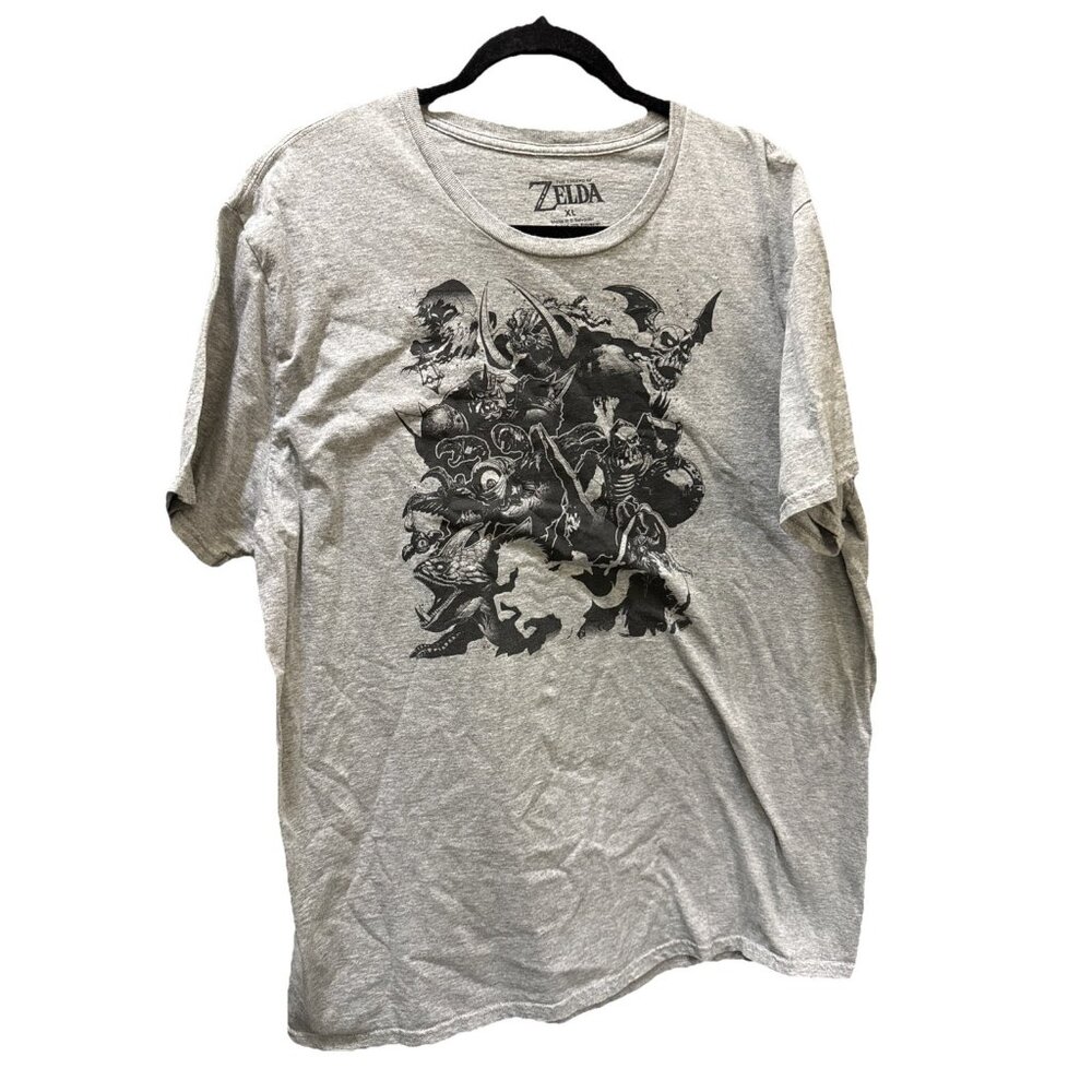 The Legend Of Zelda Video Game Gray XL Short Sleeve Graphic TShirt Nintendo 2018